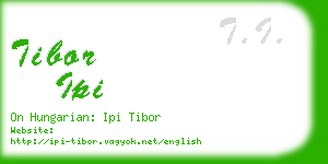 tibor ipi business card